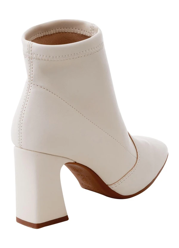 Beira Rio - Bota Beira Rio Off White em Sintético 2