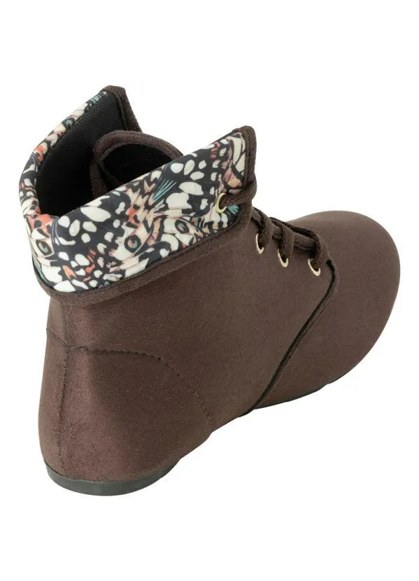 Perfecta - Bota Café em Camurça Sintética 2