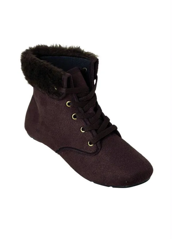 Perfecta - Bota Café em Camurça