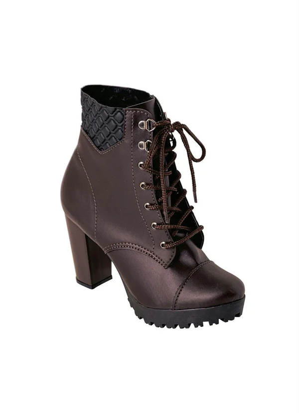 Perfecta - Bota Café em Sintético