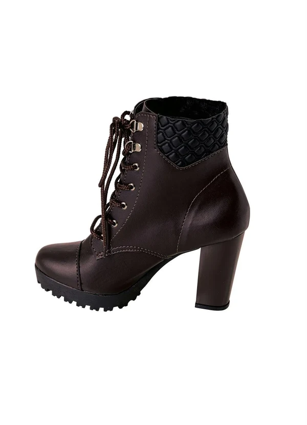 Perfecta - Bota Café em Sintético 3