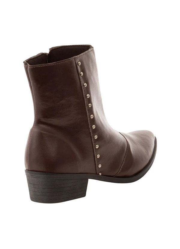 Perfecta - Bota Café em Sintético 2