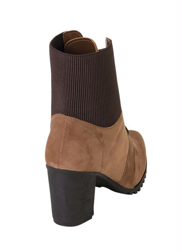 Outlet - Bota Caramelo Cano Médio com Elástico 2