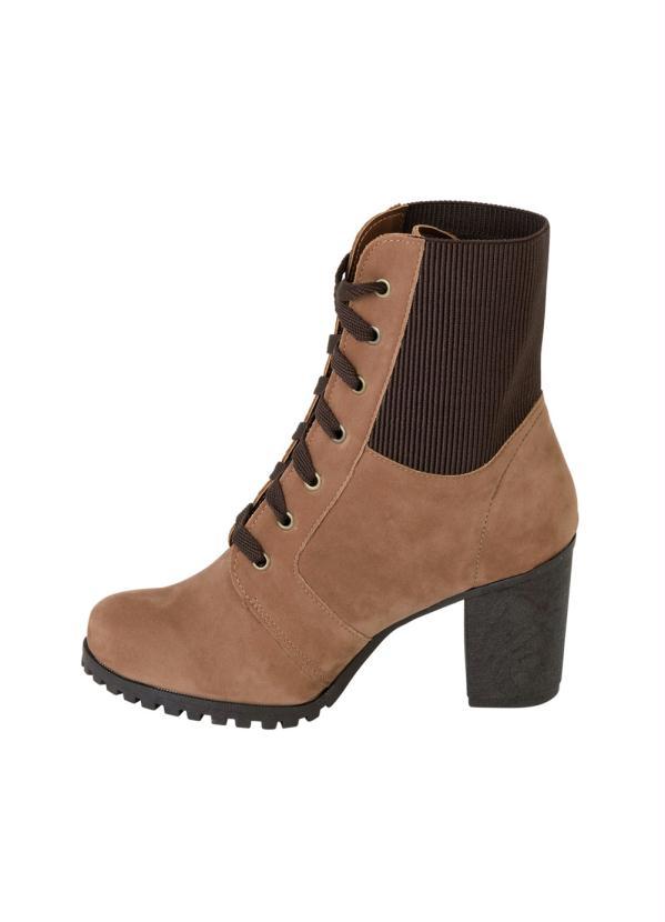 Outlet - Bota Caramelo Cano Médio com Elástico 3