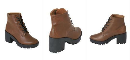 Bota Caramelo Cano Mdio com Solado Tratorado