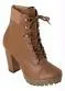 Perfecta - Bota Caramelo Cano Médio em Sintético - variação: Caramelo