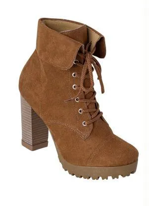 Bota Caramelo em Camurça Perfecta - Main Image