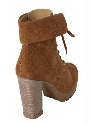 Perfecta - Bota Caramelo em Camurça - PERFECTA
