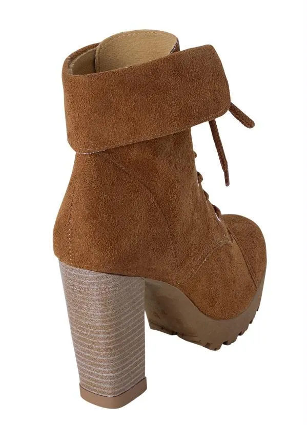 Perfecta - Bota Caramelo em Camurça 2