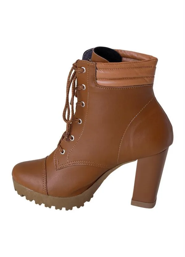 Perfecta - Bota Caramelo em Sintético 4