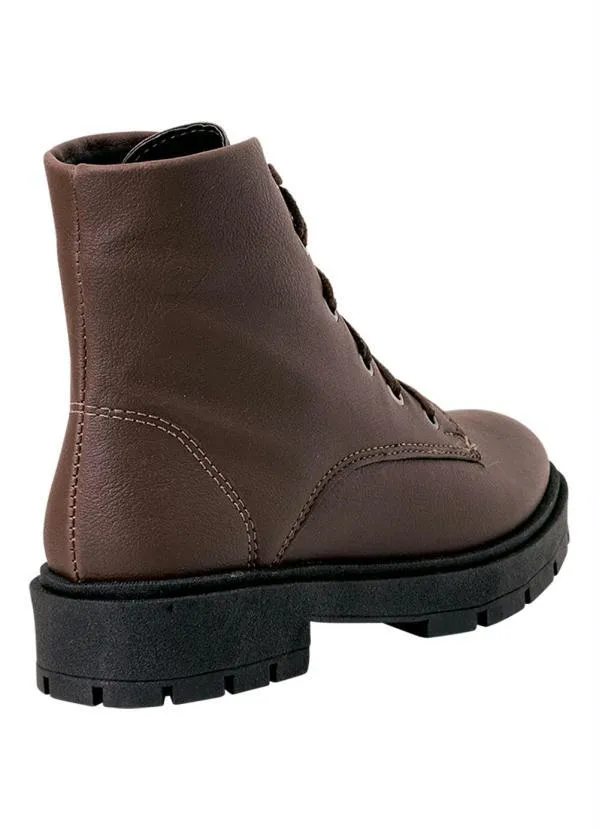 Perfecta - Bota Feminina Marrom em Sintético 2