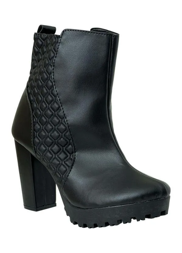 Perfecta - Bota Feminina Preta em Sintético
