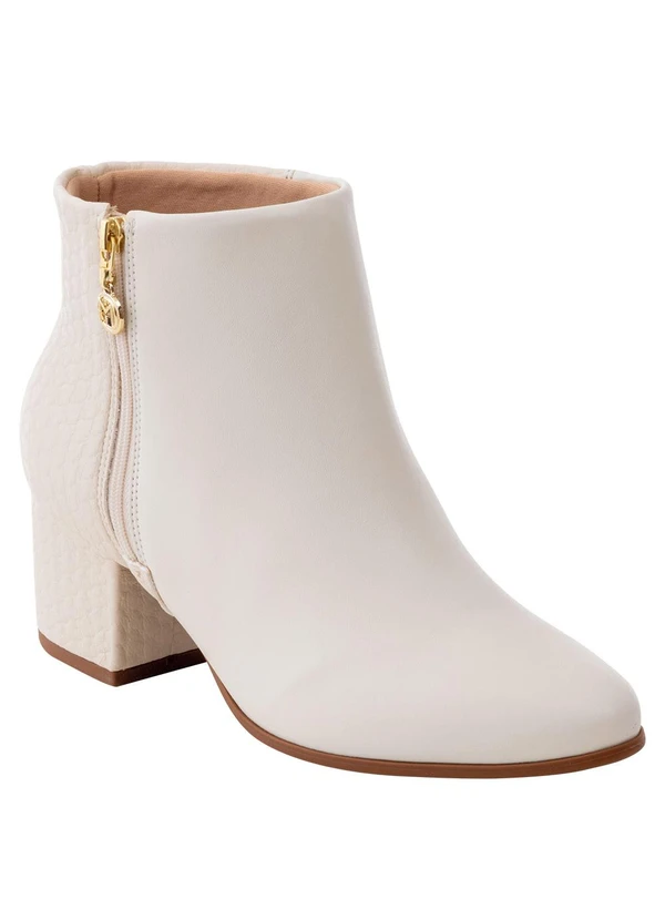 Modare Bota Modare Off White em Sintético