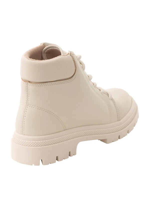 Moleca - Bota Moleca Off White em Sintético 2