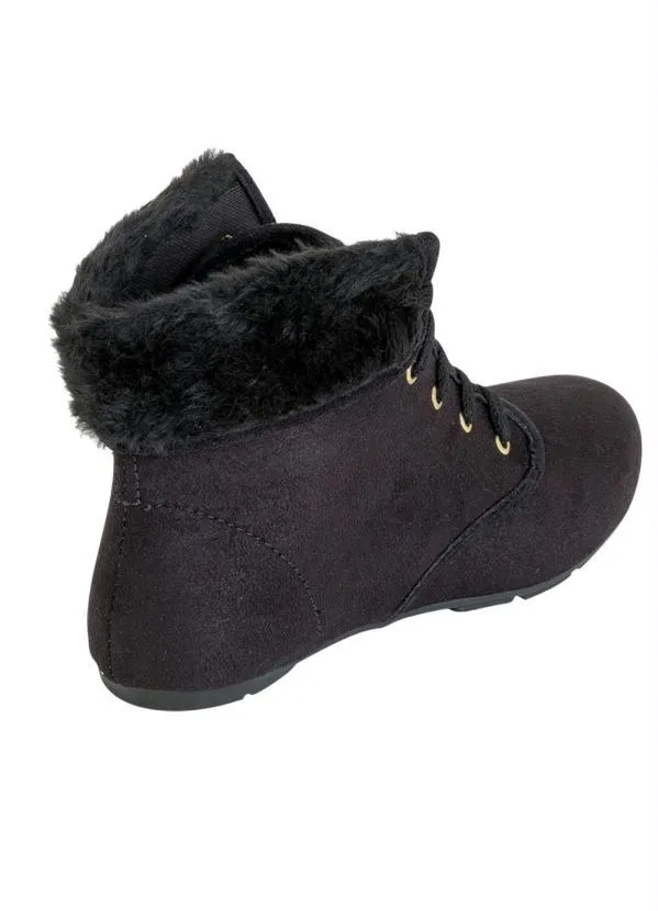 Perfecta - Bota Preta com Pelos no Cano 2