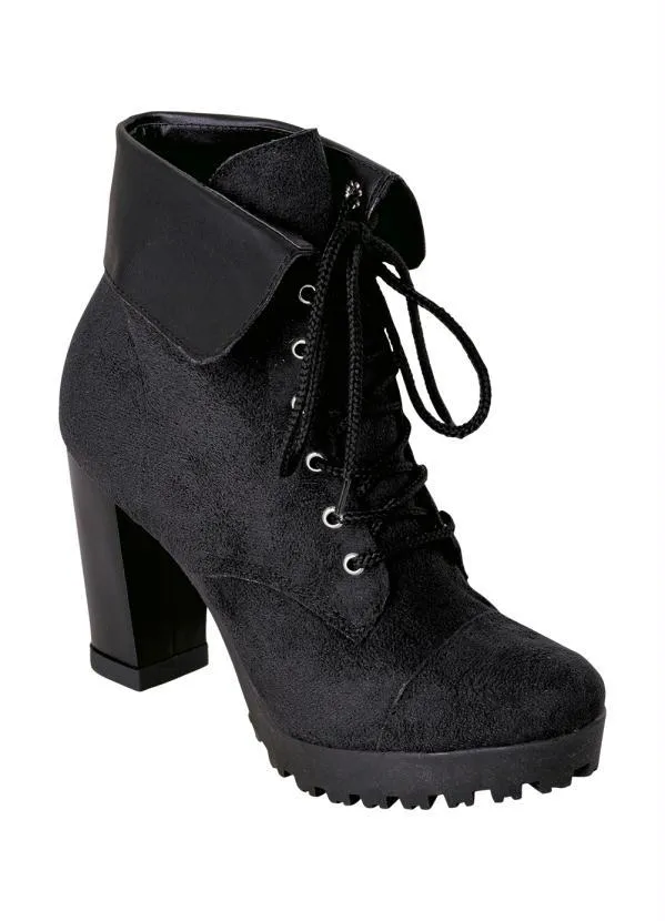 Perfecta - Bota Preta em Camurça