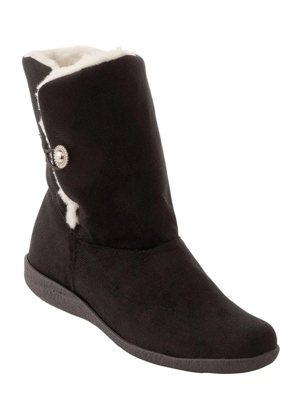 Perfecta - Bota Preta em Camurça