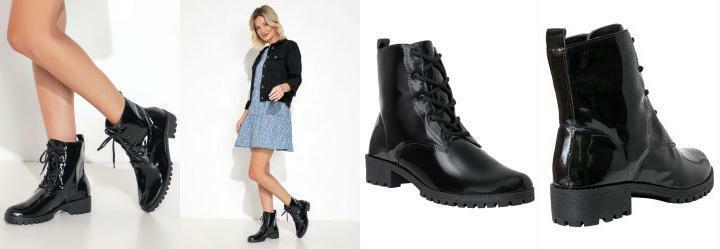 Bota Preta em Verniz