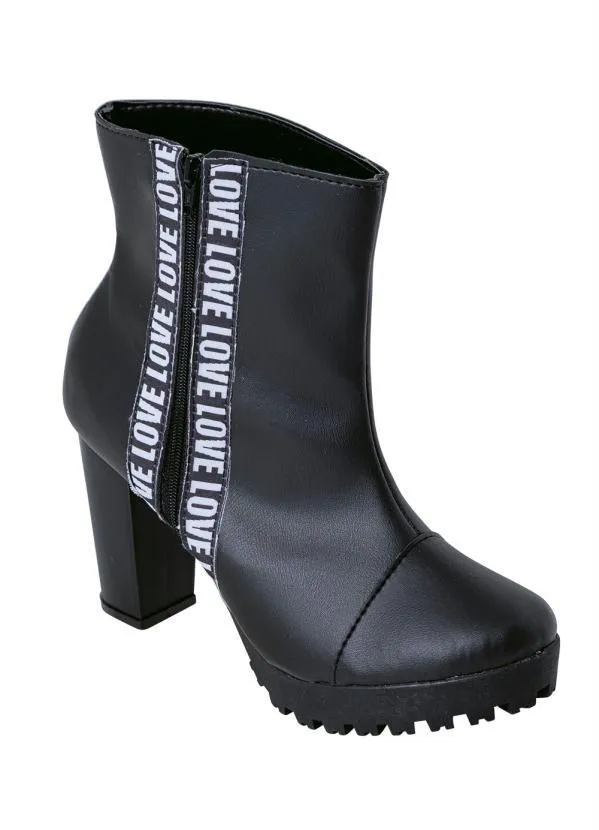 Perfecta - Bota Preto em Sintético