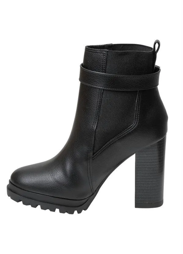 Boot Bota Cano Baixo Nobuck Glam Vizzano Bota Vizzano Preto Em