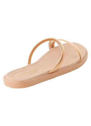 Perfecta - Chinelo Bege com Palmilha Confort - PERFECTA