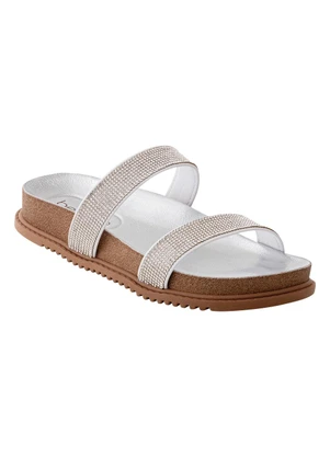 Chinelo Beira Rio (Branco/Prata) em Sintético - BEIRA RIO