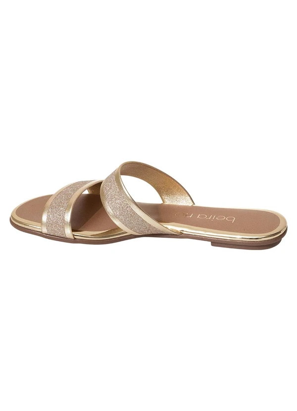 Beira Rio - Chinelo Beira Rio Dourado em Sintético 3