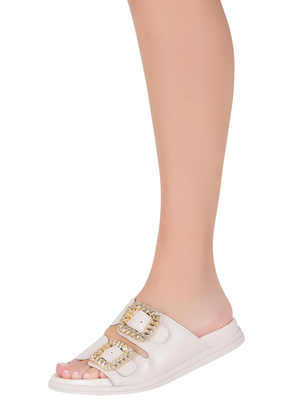 Beira Rio - Chinelo Beira Rio Off White em Sintético 5