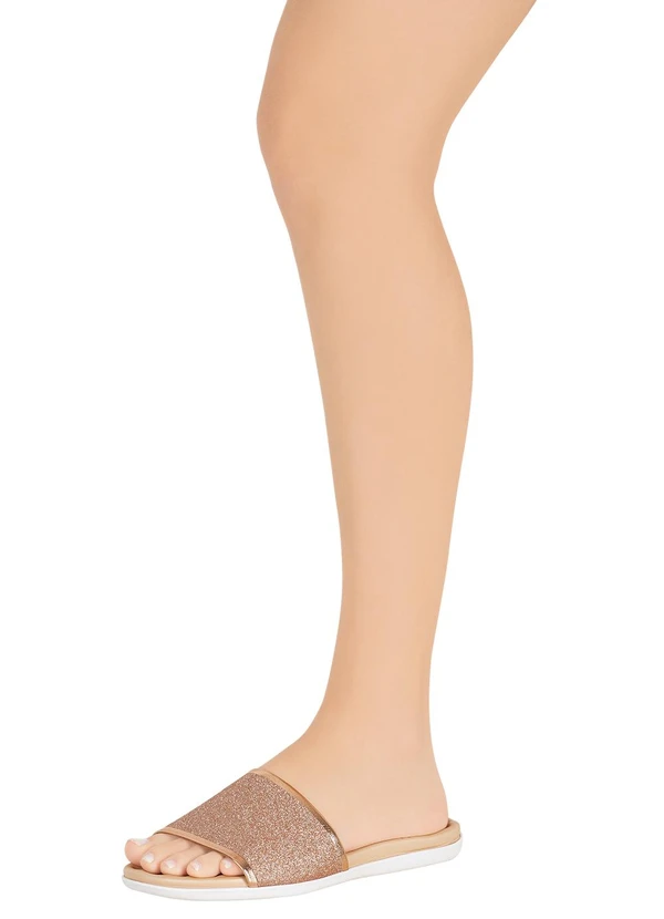 Beira Rio - Chinelo Beira Rio Ouro Rosado em Sintetico 5