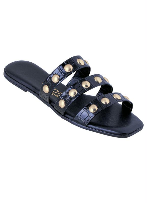 Beira Rio - Chinelo Beira Rio Preto em Sintético