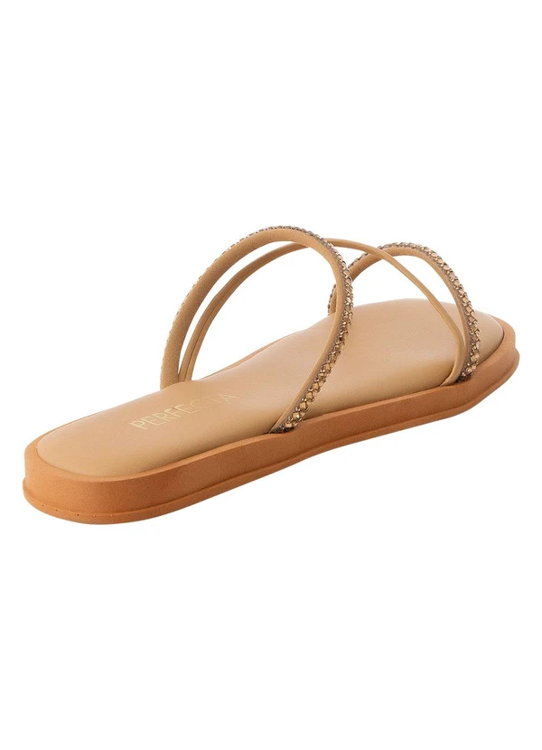 Perfecta - Chinelo Caramelo em Sintético 2