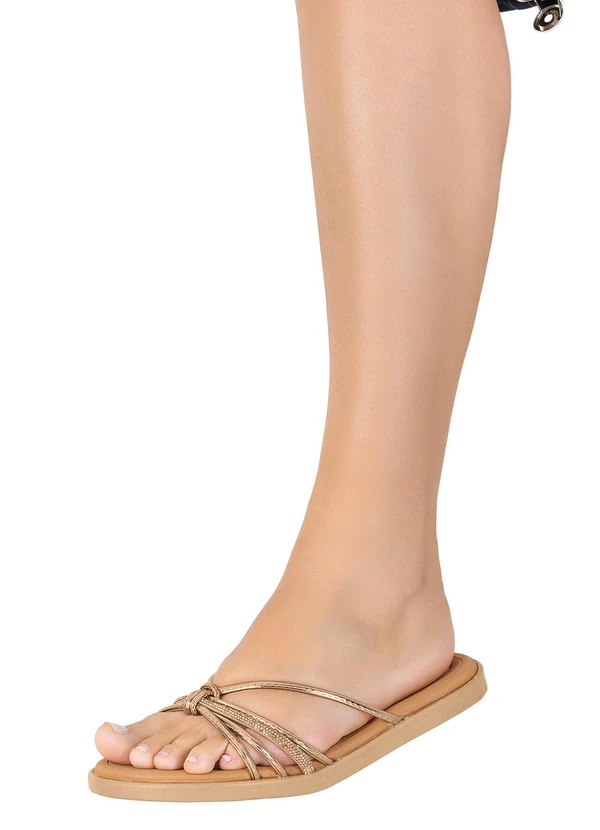 Perfecta - Chinelo Cobre em Sintético 5