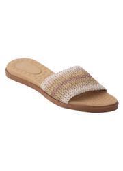 Chinelo Creme em Tecido
