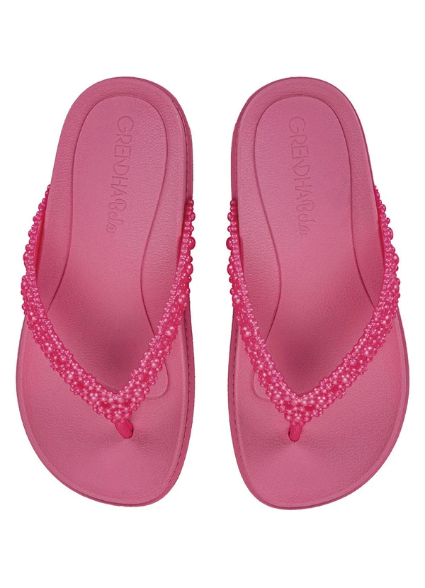 Grendha - Chinelo Grendha Bela Carinho Rast Rosa Escuro 2