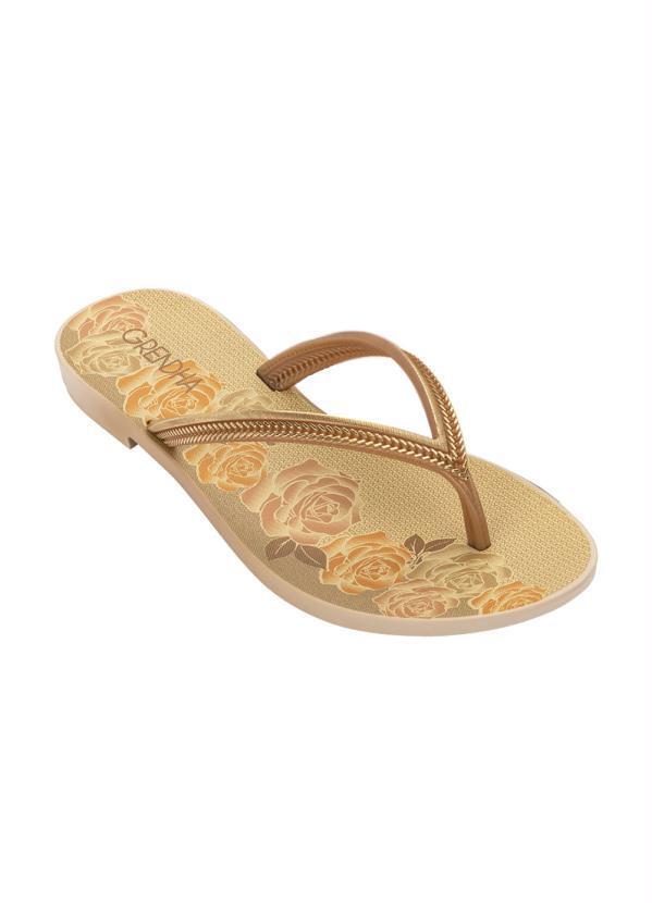 Grendha - Chinelo Grendha Mais Acai Energia Bege