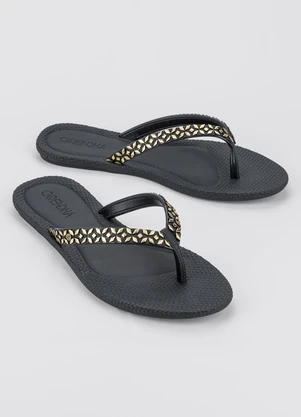 Chinelo Grendha Todo Dia Brilhante (Preto) - GRENDHA