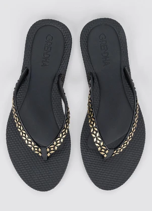 Chinelo Grendha Todo Dia Brilhante (Preto) - GRENDHA