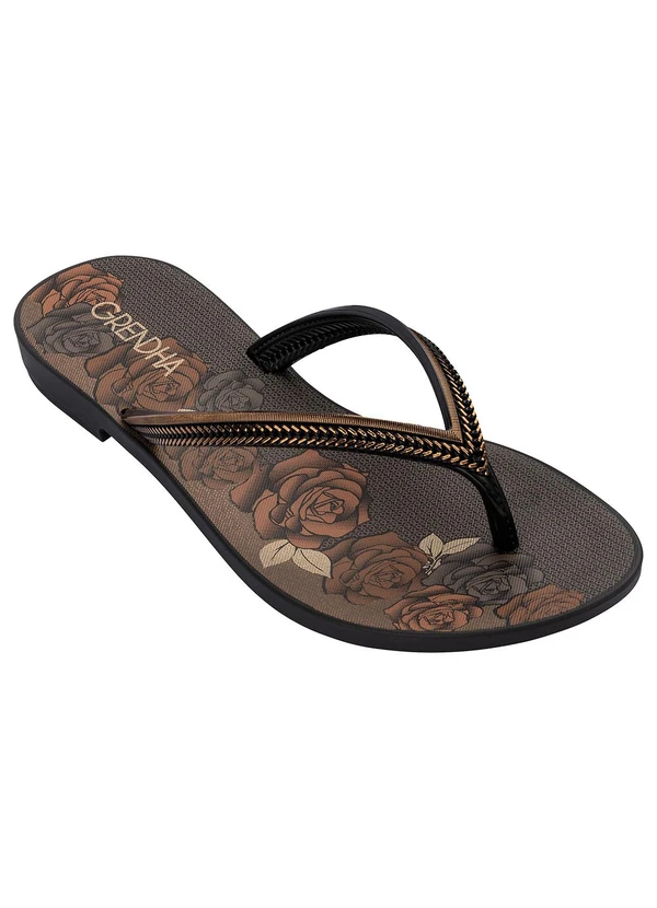 Grendha - Chinelo Grendha Mais Acai Preto