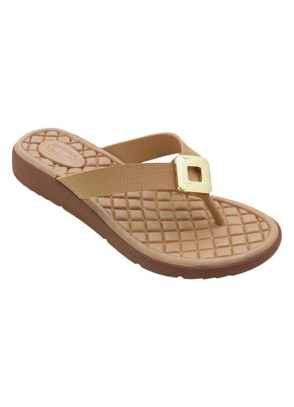 Chinelo (Havana) com Adereo Dourado
