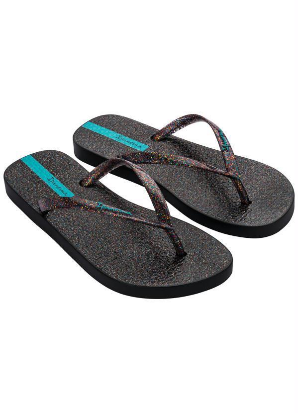 Chinelo Ipanema Glitter (Preto)