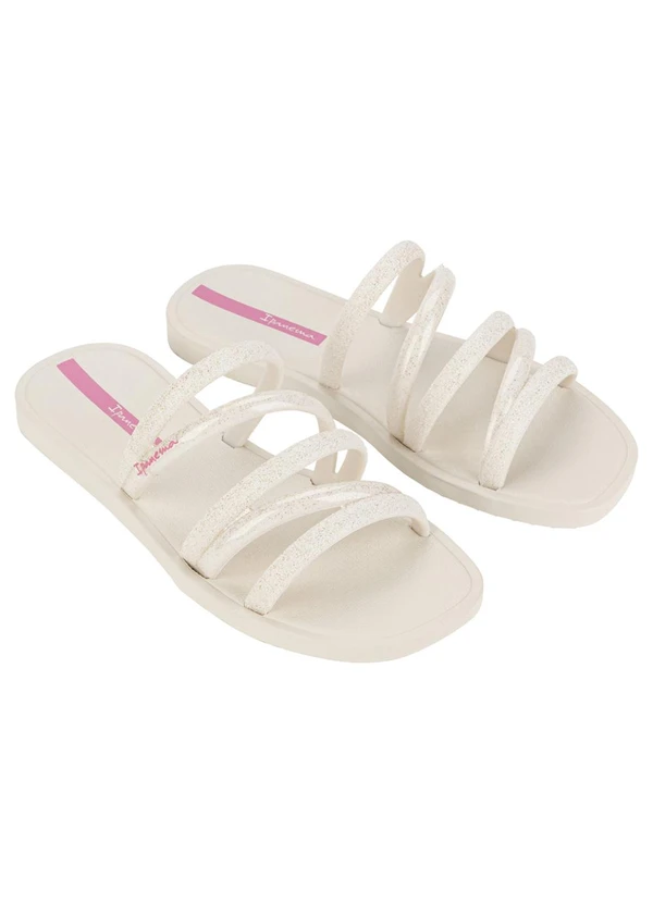 Ipanema - Chinelo Ipanema Solar Brilha Slide Bege 2