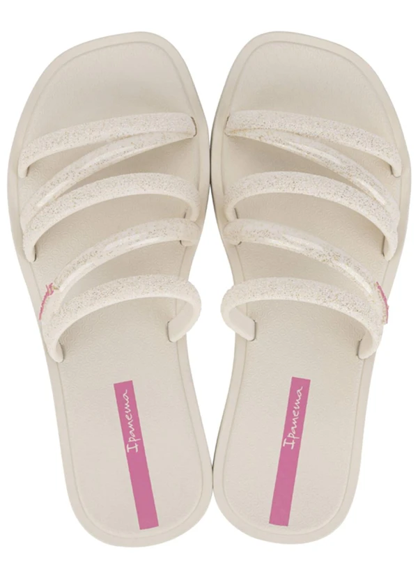 Ipanema - Chinelo Ipanema Solar Brilha Slide Bege 3