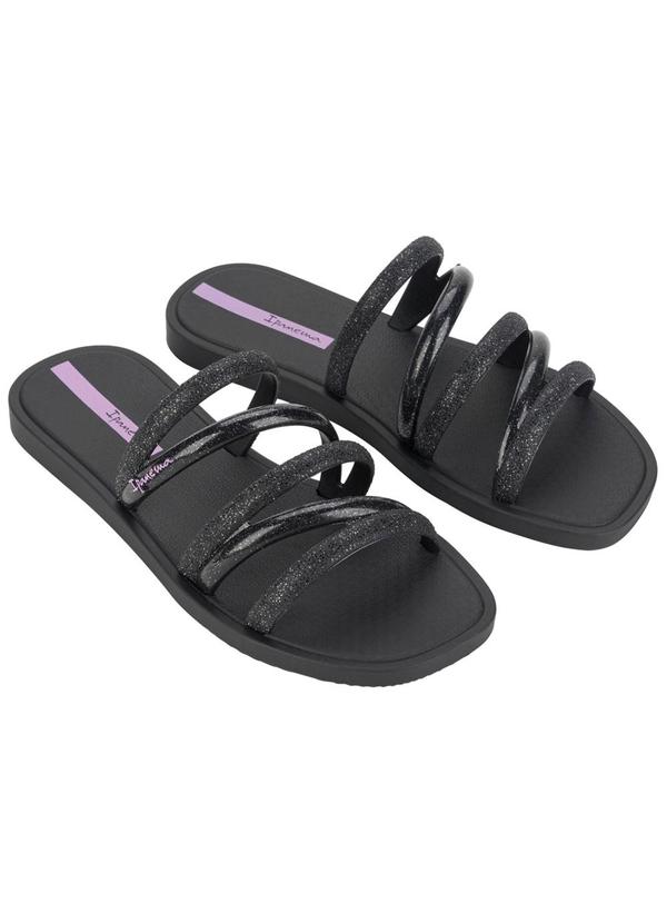 Ipanema - Chinelo Ipanema Solar Brilha Slide Preta 2