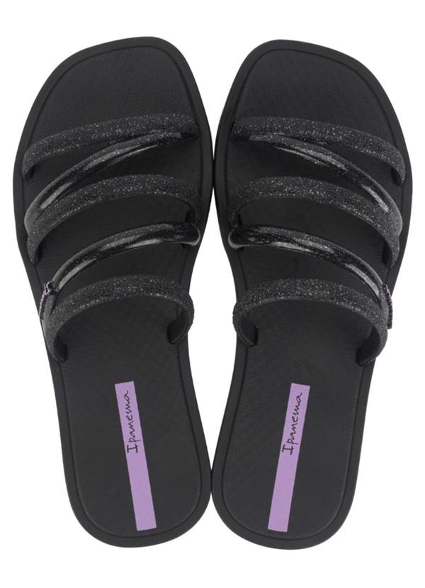 Ipanema - Chinelo Ipanema Solar Brilha Slide Preta 3