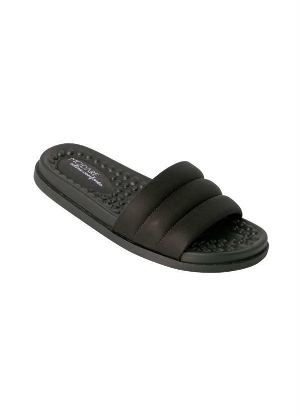 Modare - Chinelo Modare Preto Palmilha Ultraconfort