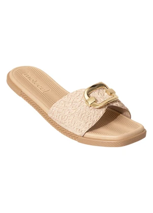 Chinelo Moleca (Bege) com Bordado - MOLECA