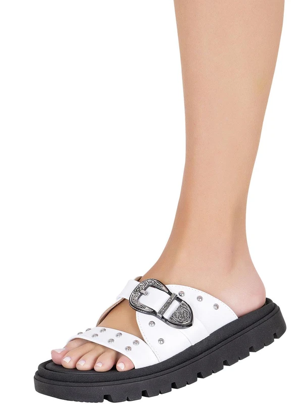 Moleca - Chinelo Moleca Branco em Sintético 6