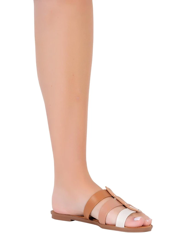 Moleca - Chinelo Moleca Caramelo em Sintétco 4