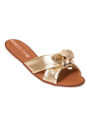 Chinelo Moleca (Dourada) em Sisntético Metalizado - MOLECA