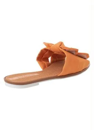 Chinelo Moleca (Laranja) em Camurça - MOLECA